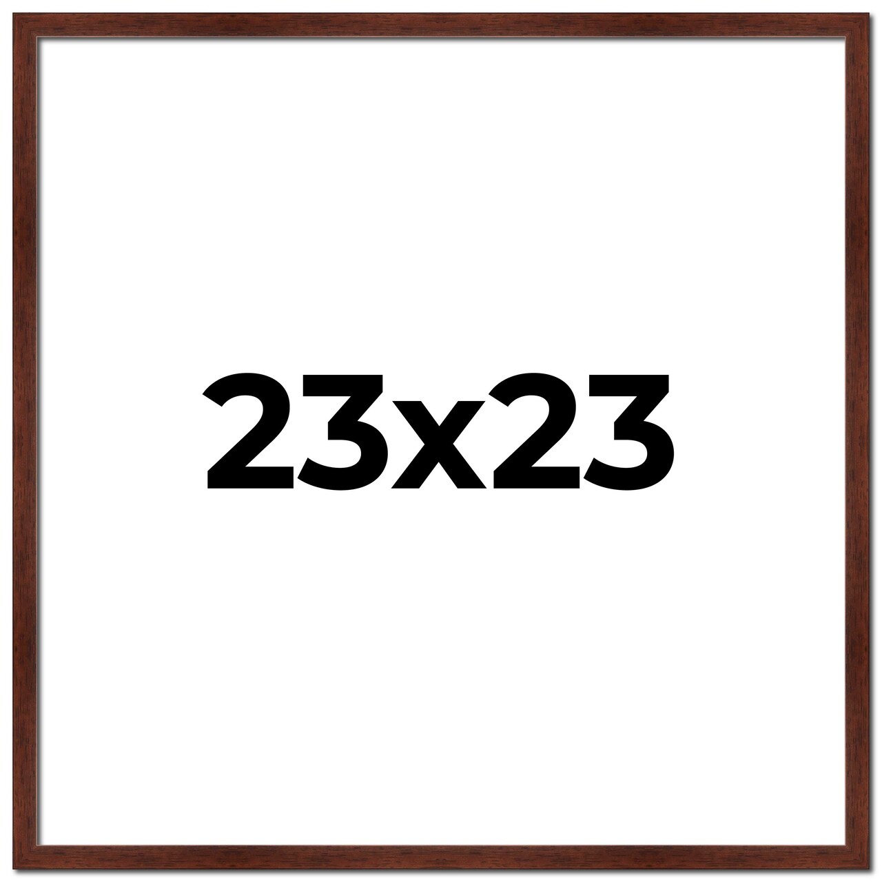 Square Classic Modern Brown Picture Frame - UV Acrylic, Foam Board Backing, Hanging Hardware